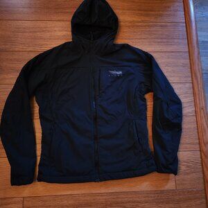 Sitka Zip Up Nylon Fleece Sherpa Like Lined Jacket Black Medium
